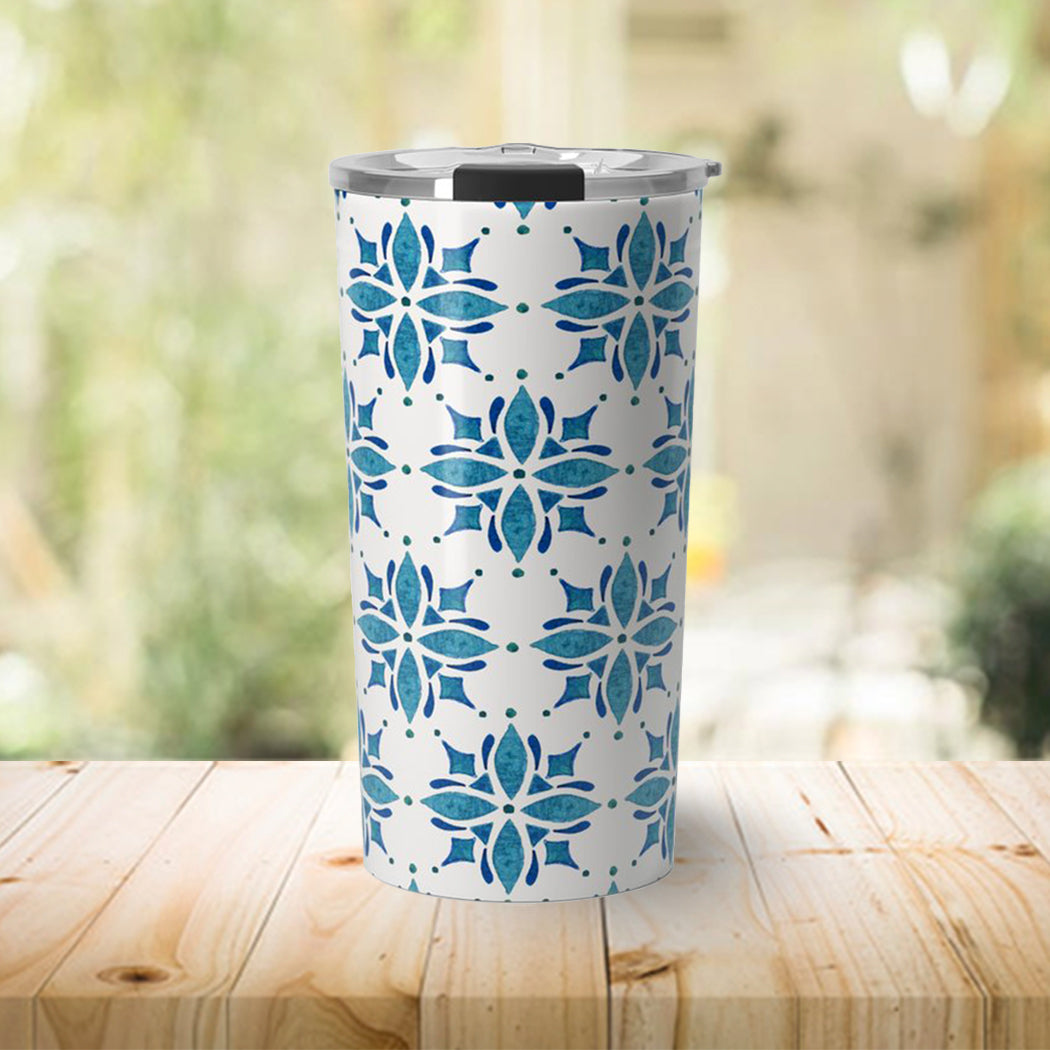Blue Tile Travel Mug