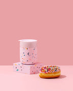 12 oz Terrazzo Porter Mug In Cream | 4.4" x 3" x 3" Food Safe Silicone