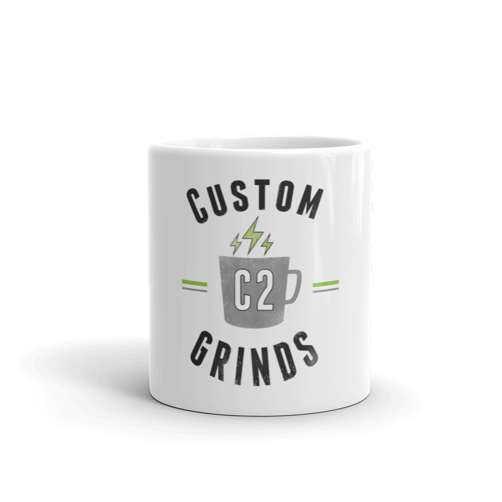White glossy mug