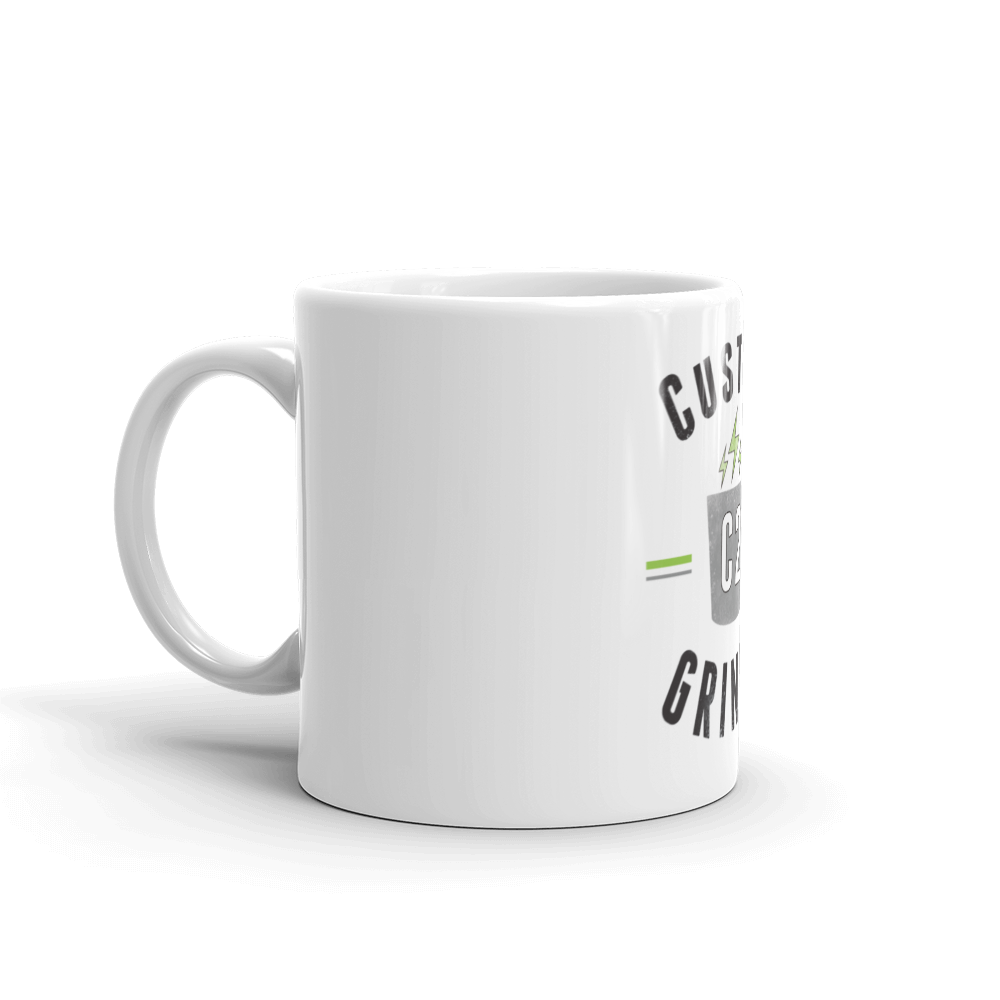 White glossy mug