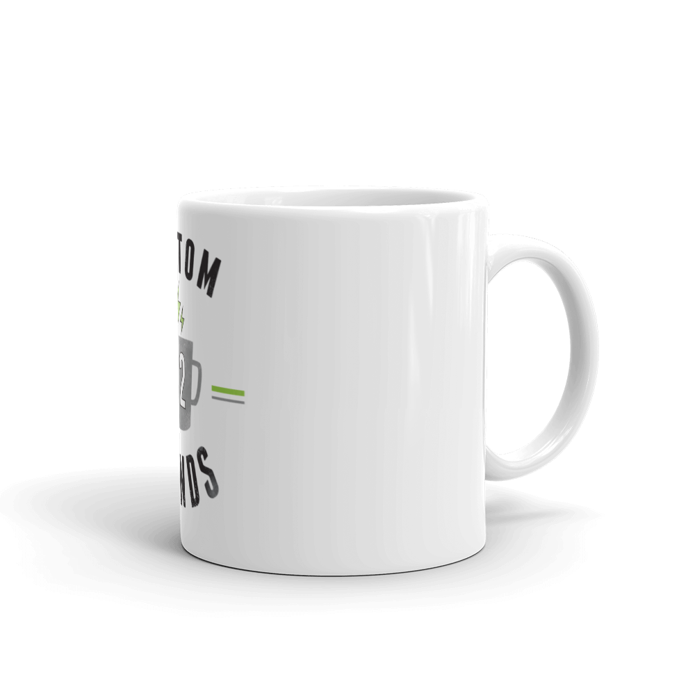 White glossy mug