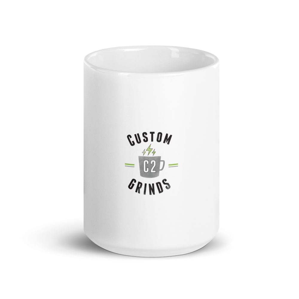 White glossy mug