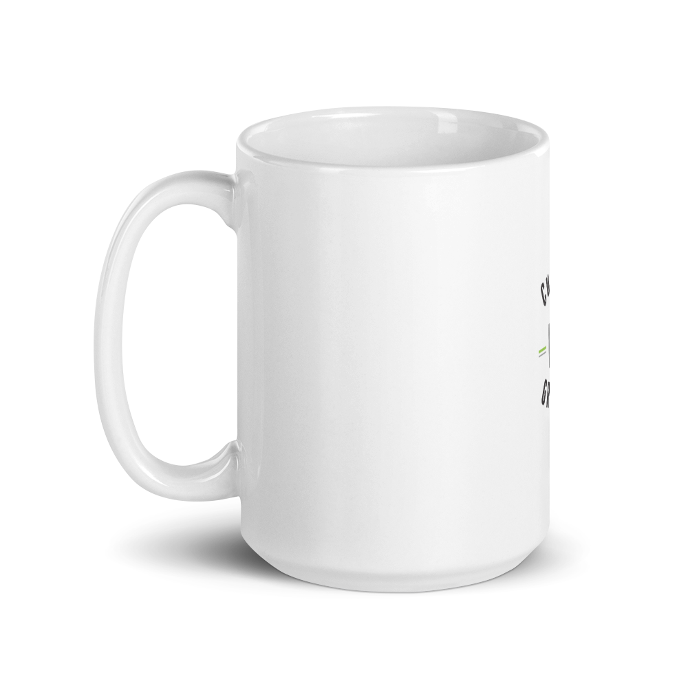 White glossy mug
