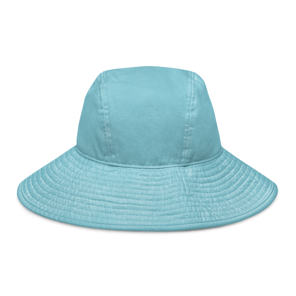 Wide brim bucket hat